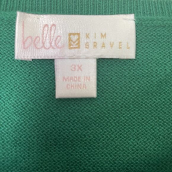 Belle by Kim Gravel Sweater Holiday Party Minimalist Crew Neck Top Womens 3XL - Picture 9 of 11